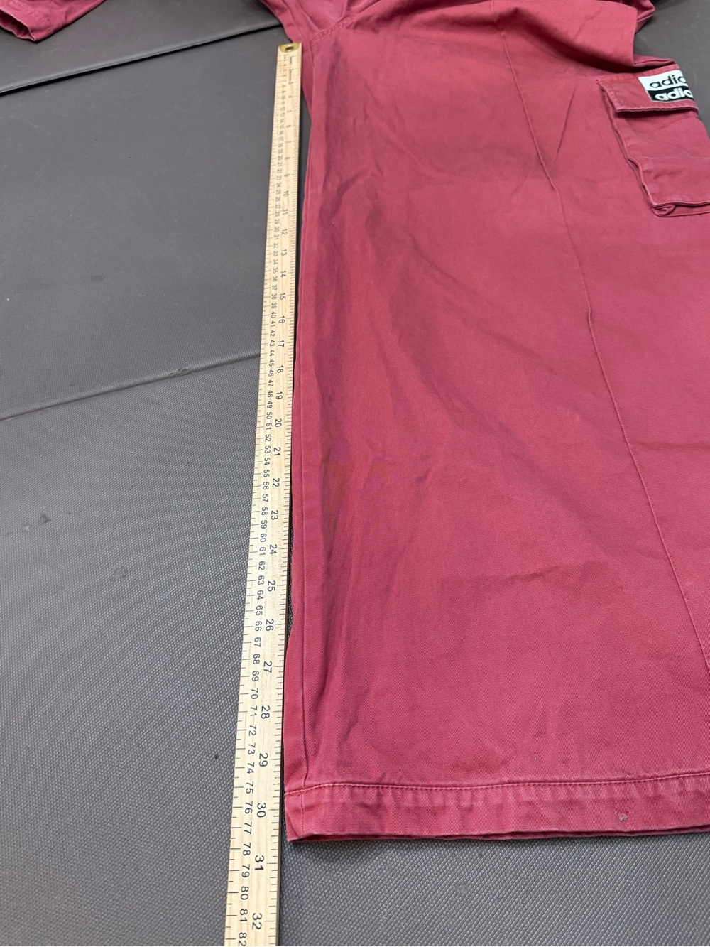 adidas Originals RYV Cargo Wide Leg Pants Oversized Red Utility Gorp Women’s XL - Picture 11 of 13